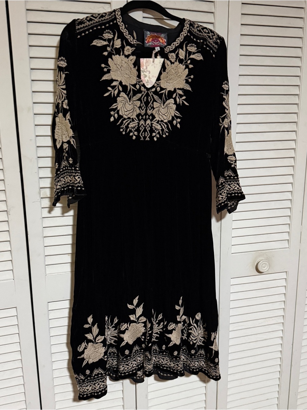 Black Velvet Midi Dress